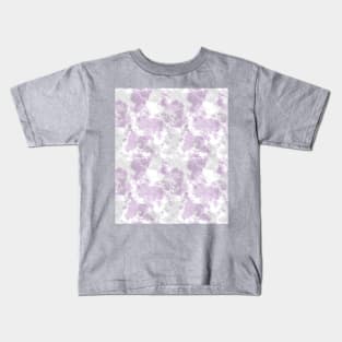 Soft Lilac and Gray Tie-Dye Kids T-Shirt